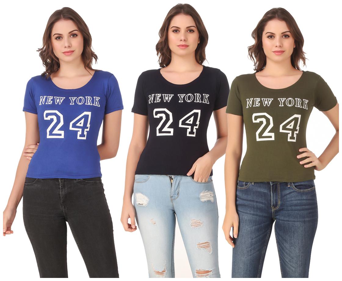 

Krishty Trading Lycra Casual Regular T Shirt Multi