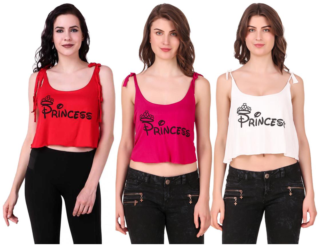 

Krishty Trading Women Printed Crop top - Multi