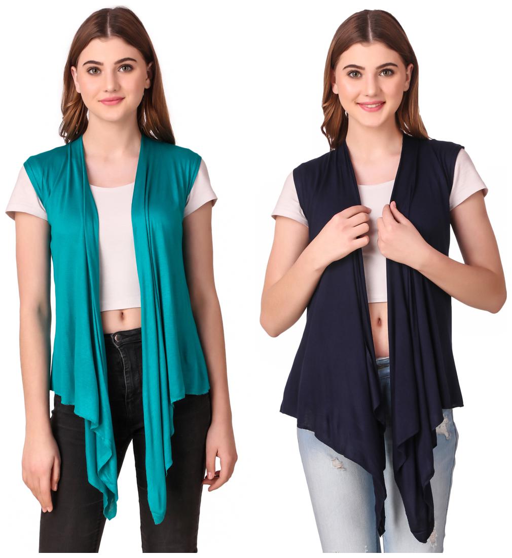 

Krishty Trading Casual Wear Shrug for women Navy Blue