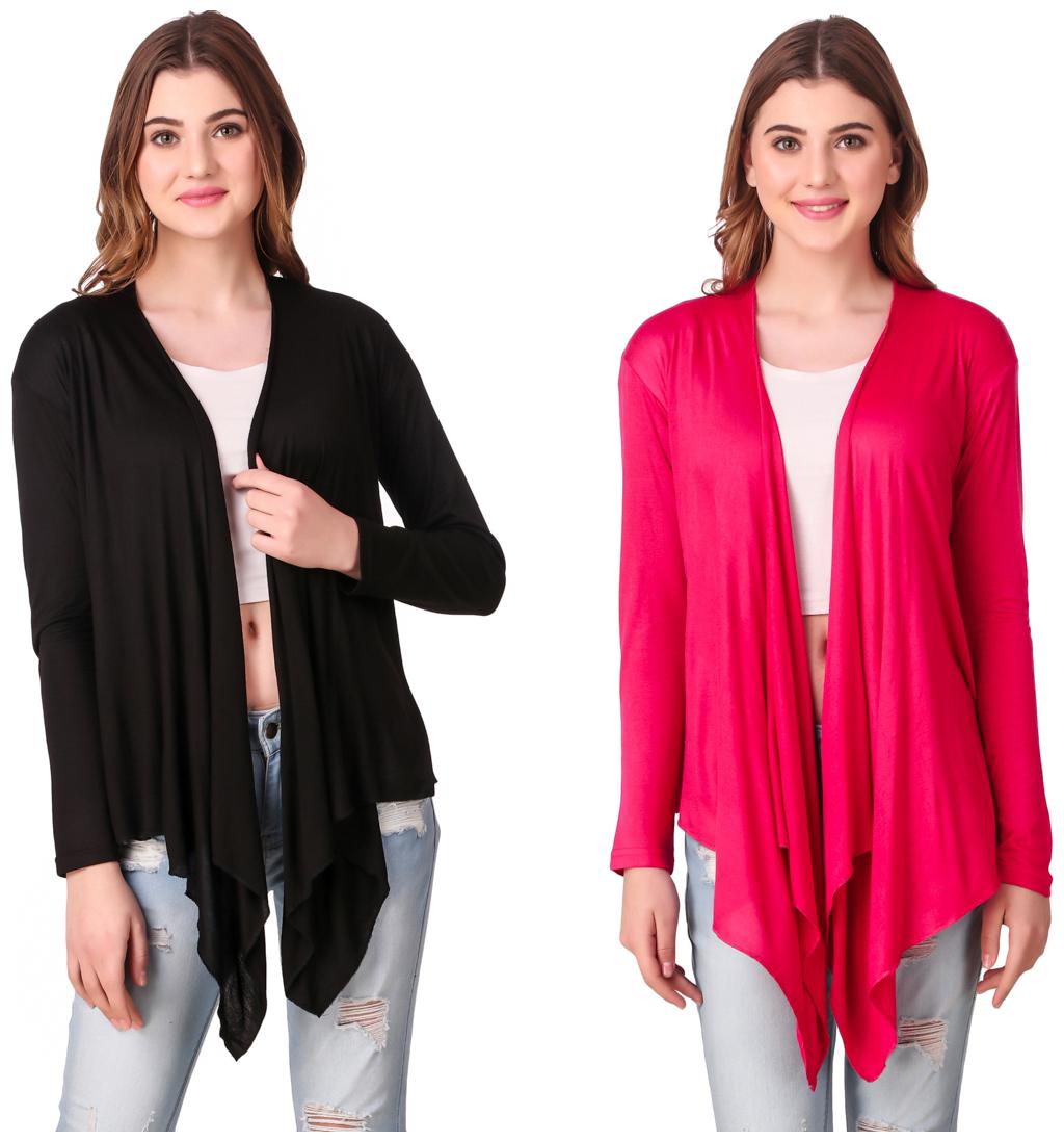 

Krishty Trading Women Shrug - Black Pink