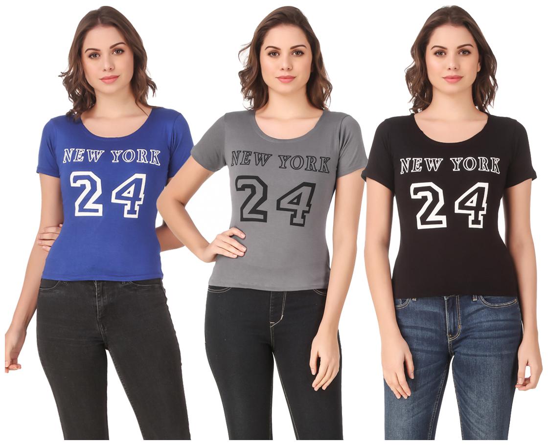 

Krishty Trading Lycra Casual Regular T Shirt Multi