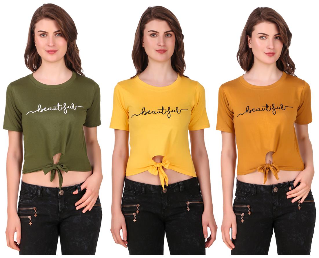 

Krishty Trading Women Printed Crop top - Multi