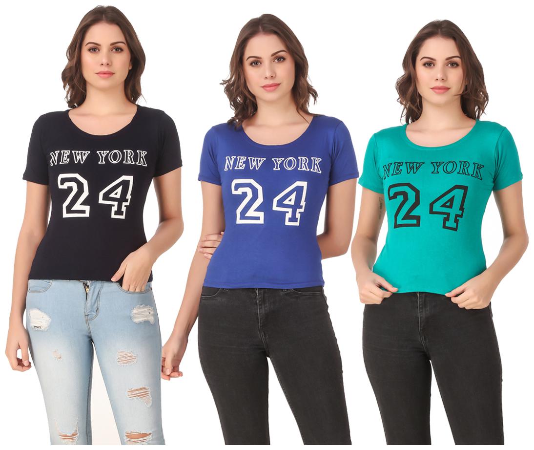

Krishty Trading Lycra Casual Regular T Shirt Multi