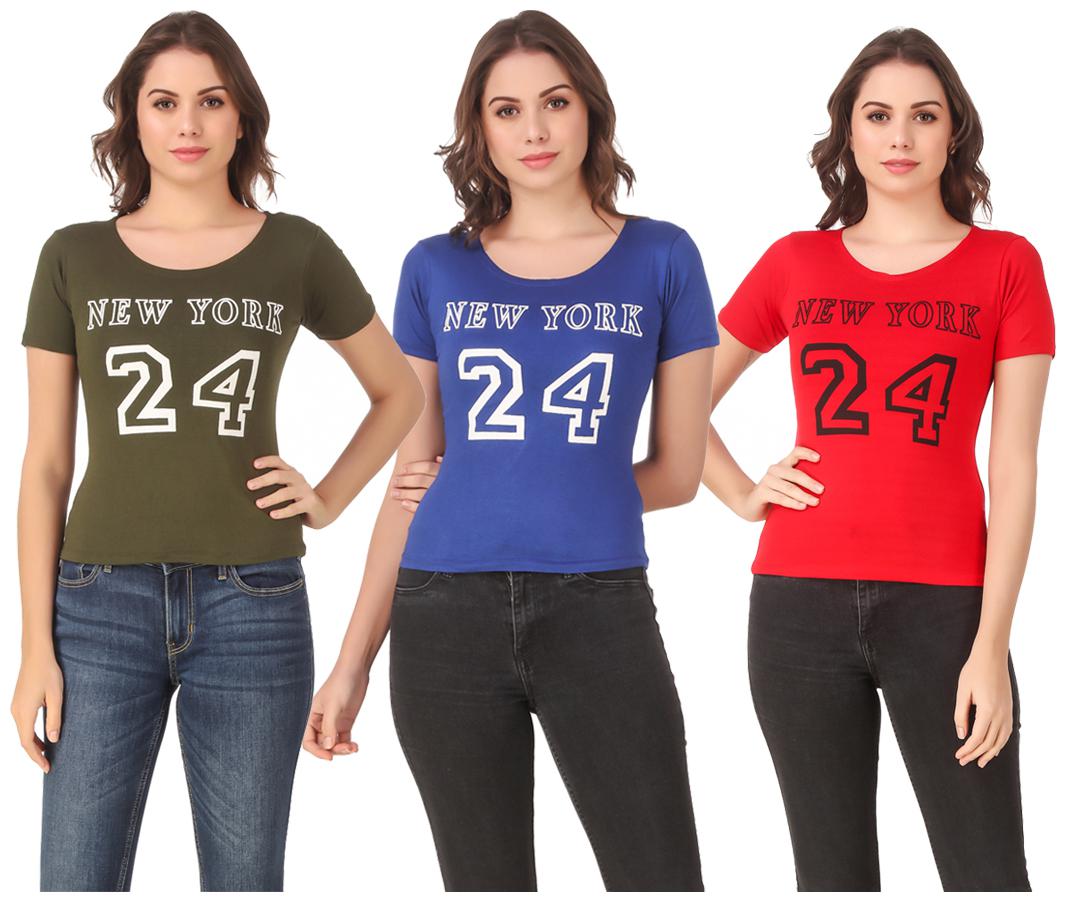 

Krishty Trading Lycra Casual Regular T Shirt Multi