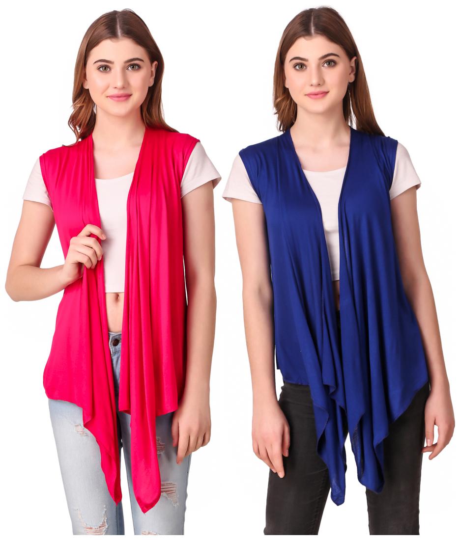 

Krishty Trading Women Shrug - Pink Blue