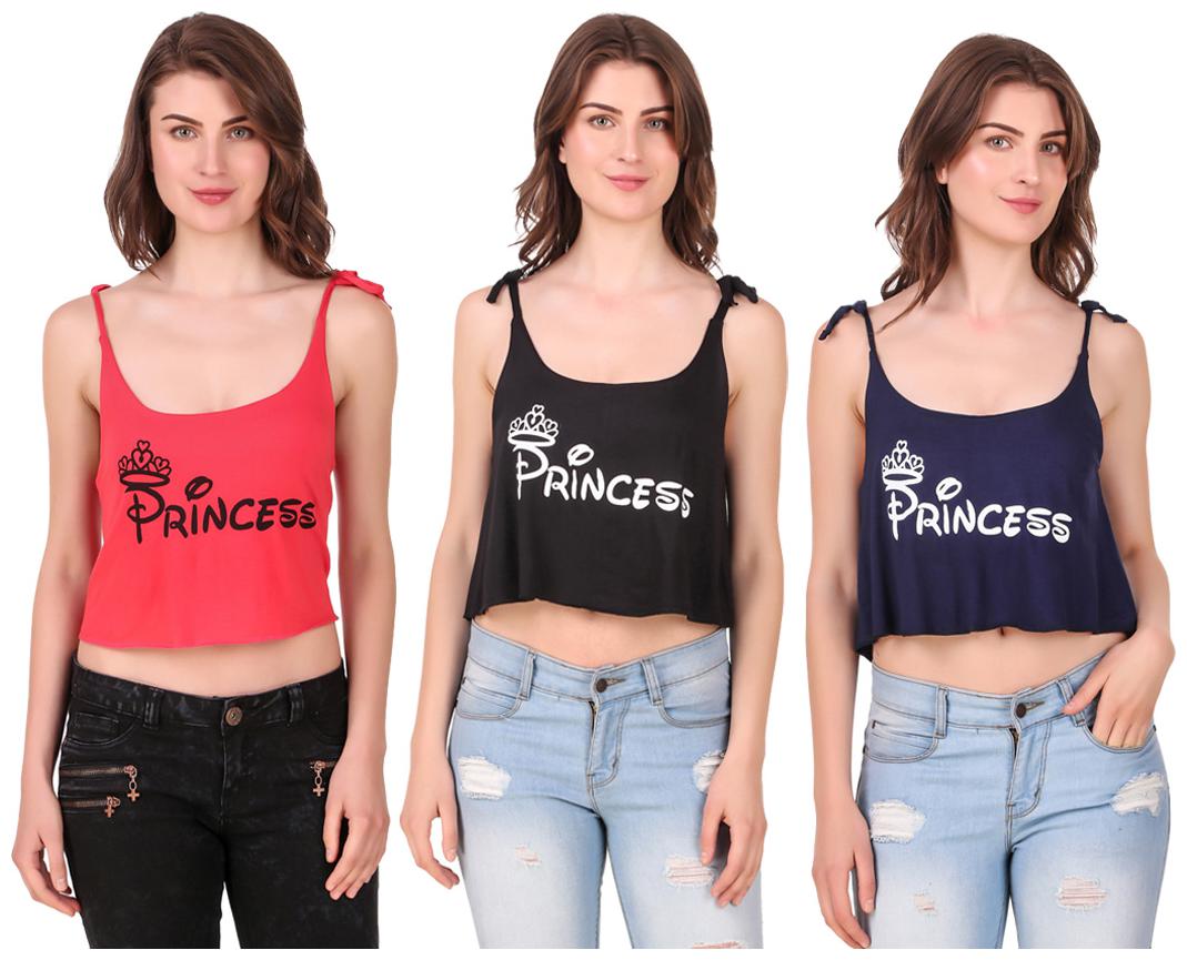 

Krishty Trading Women Printed Crop top - Multi