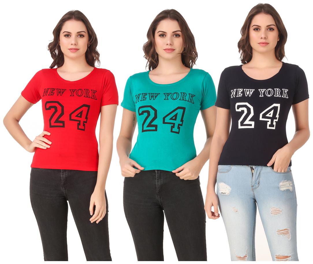 

Krishty Trading Lycra Casual Regular T Shirt Multi
