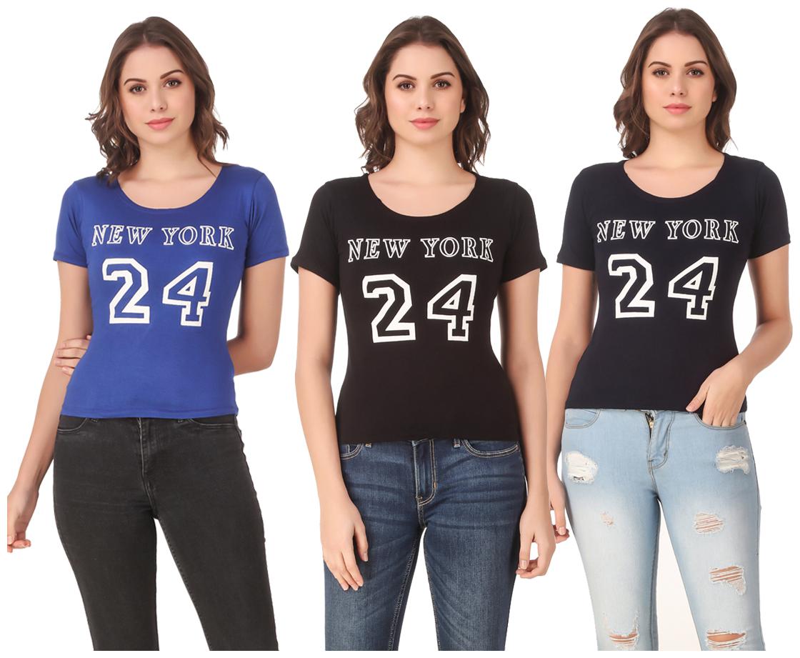 

Krishty Trading Lycra Casual Regular T Shirt Multi