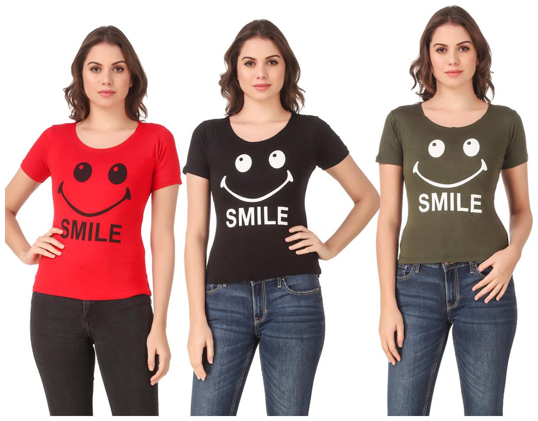 

Krishty Trading Lycra Casual Regular T Shirt Multi