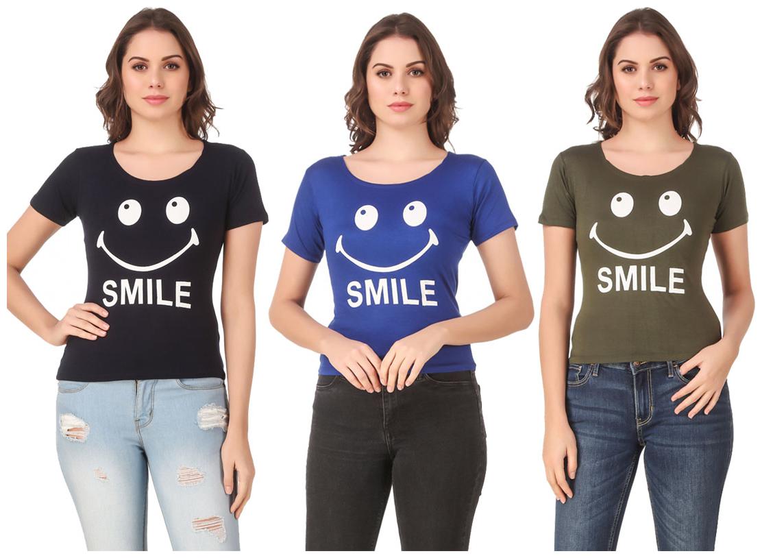 

Krishty Trading Lycra Casual Regular T Shirt Multi