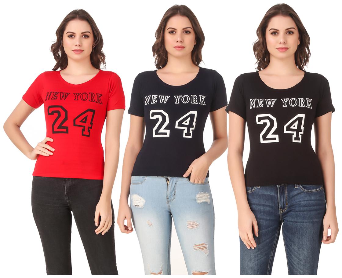 

Krishty Trading Lycra Casual Regular T Shirt Multi