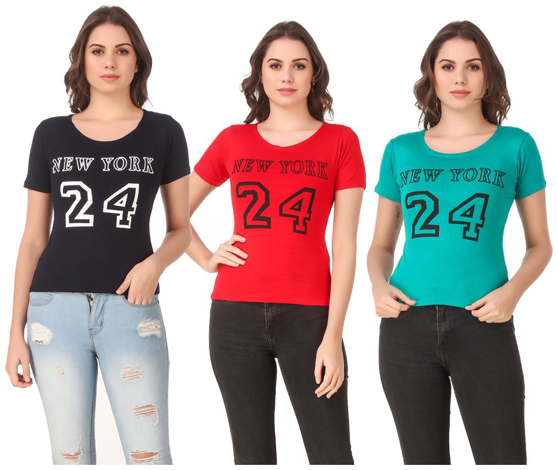 

Krishty Trading Lycra Casual Regular T Shirt Multi
