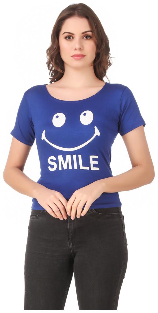 

Krishty Trading Lycra Casual Regular T Shirt Blue