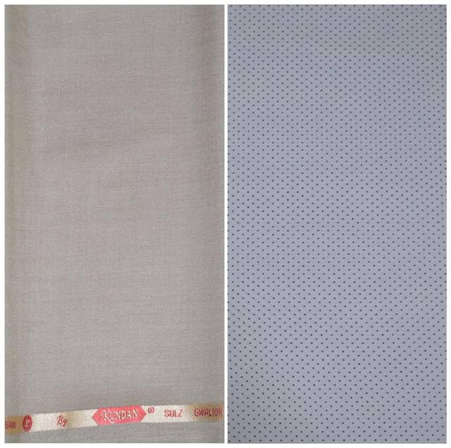 Kundan Sulz Gwalior Men's Executive Shirt & Fancy Soft & Smooth  Trouser Fabric Combo Set