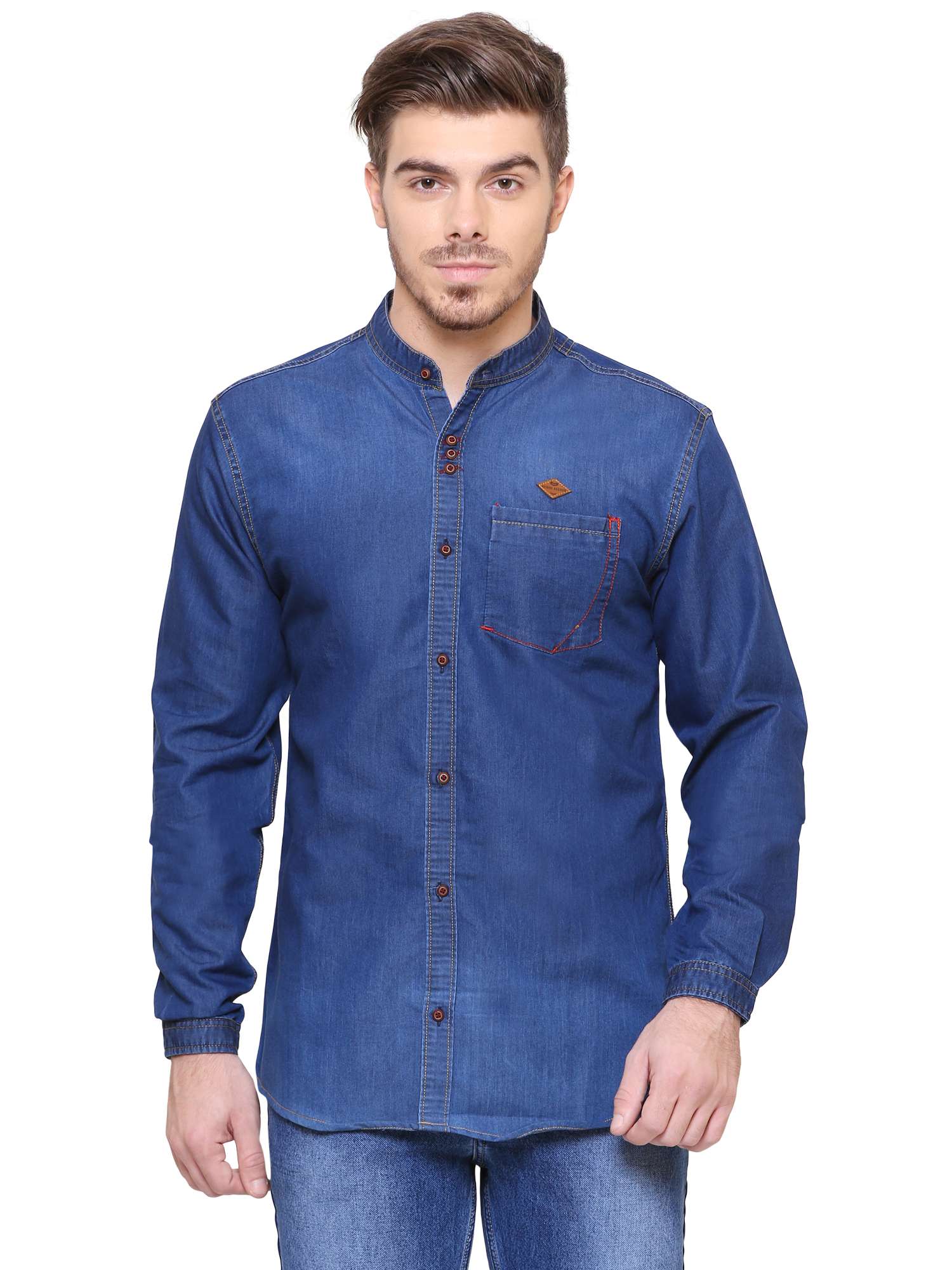 

Kuons Avenue Men Blue Solid Slim Fit Casual Shirt