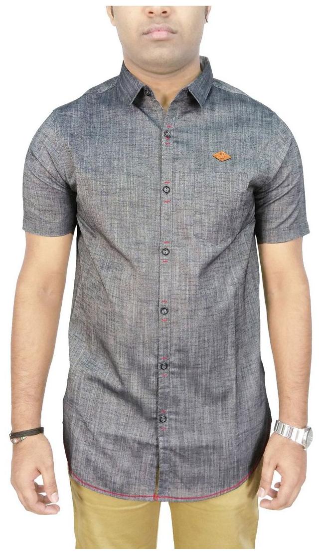 

Kuons Avenue Men Grey Checked Slim Fit Casual Shirt