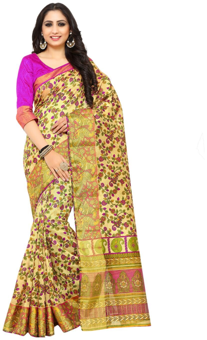 

Kupinda Kalamkari Print Art Raw Silk saree Color Beige (4191-SALN-11-PT-CKU-RNI)