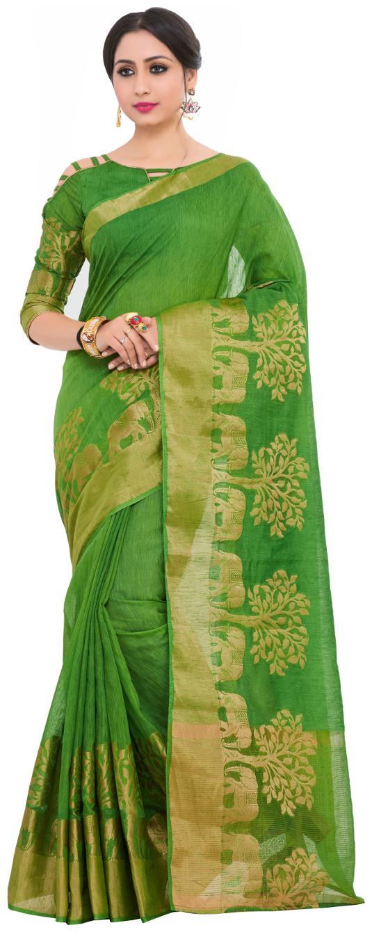 

Kupinda kanjivaram Style Art Silk saree Color Green (4200-2195-SD-PGRN)