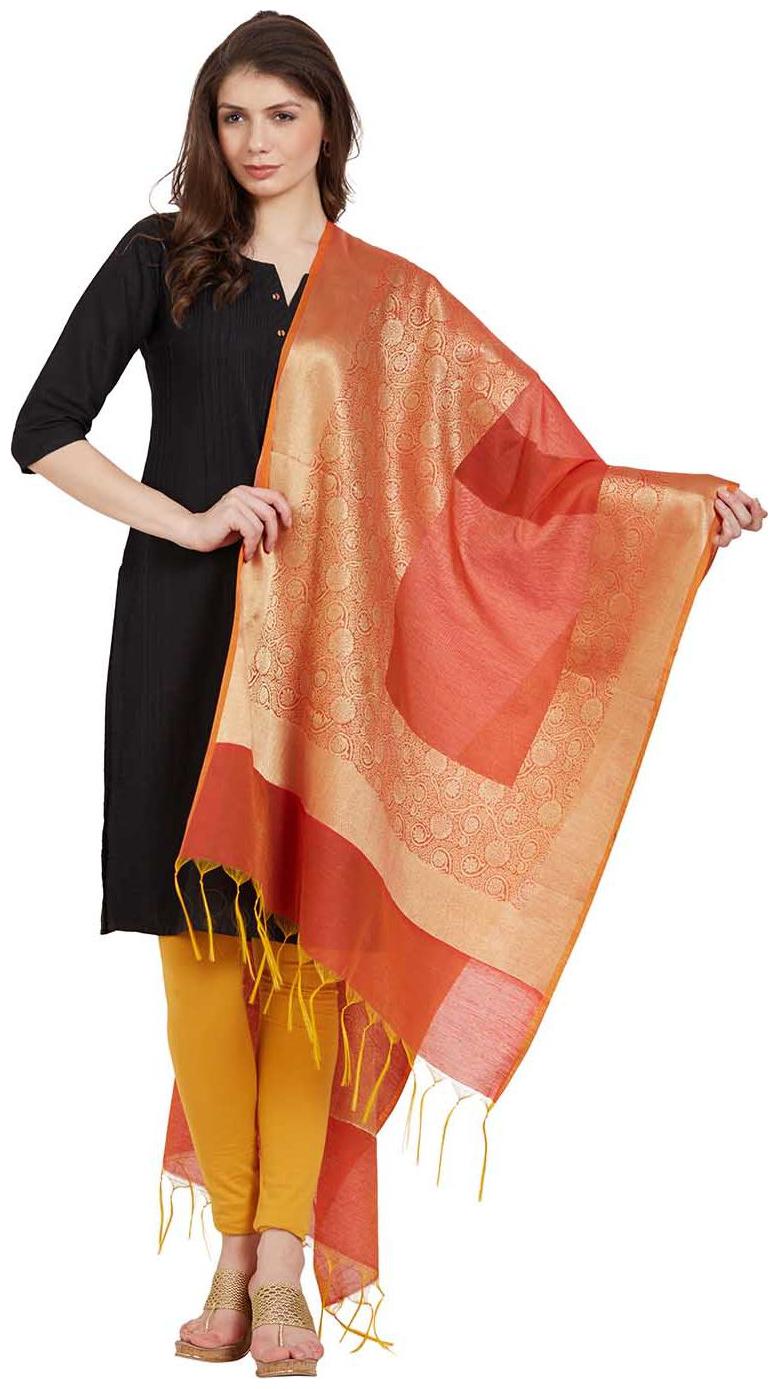 

Kvsfab Red color Chandari Dupatta