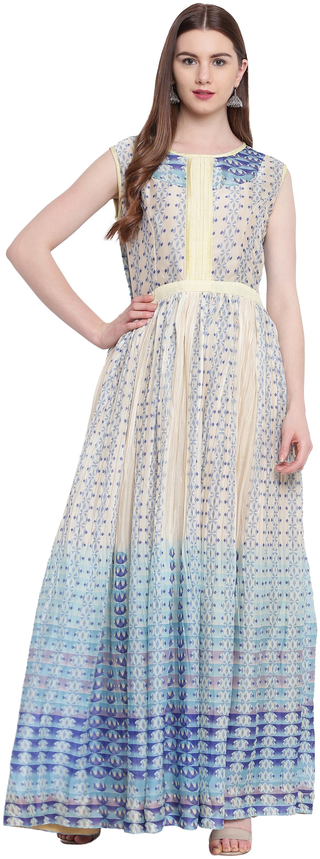 

Kvsfab Silk Multi Kurtas Kurtis Printed
