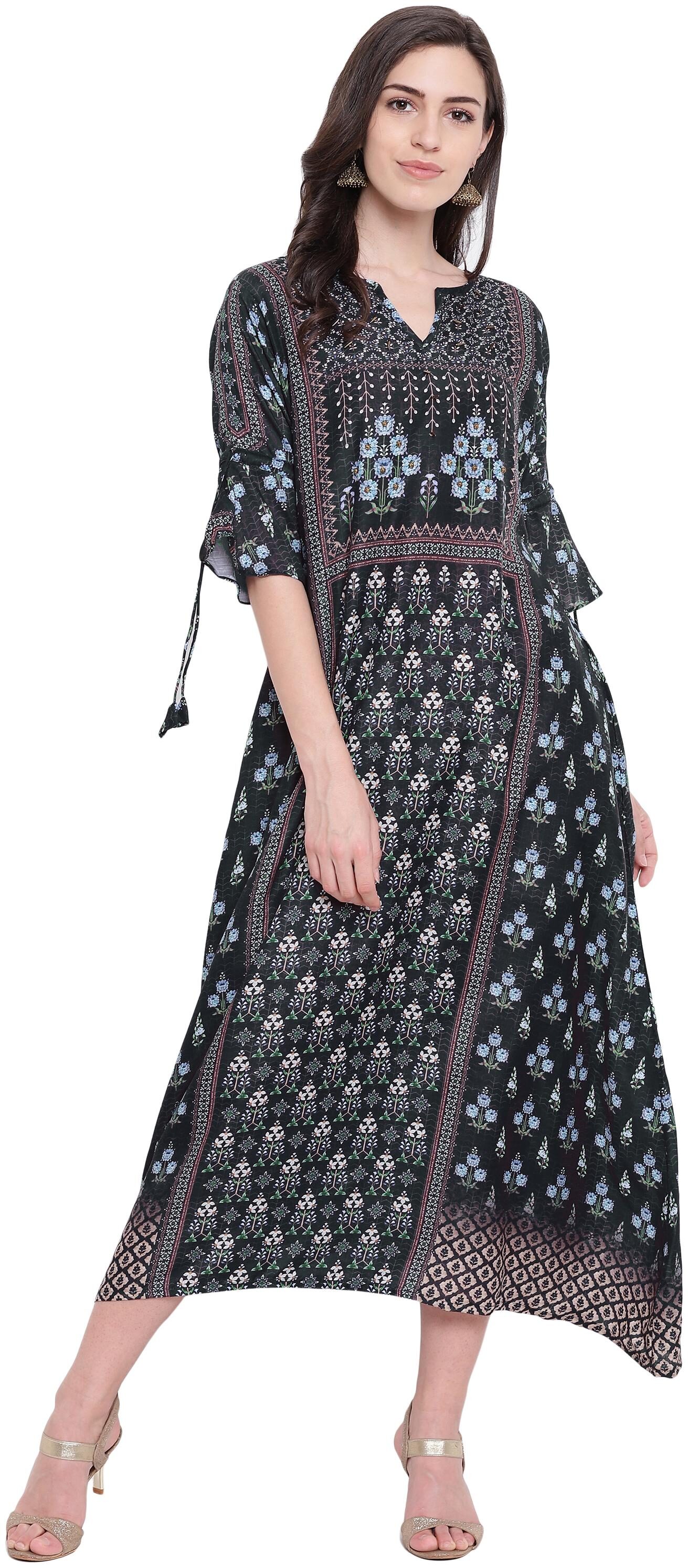 

Kvsfab Women Multi Printed Straight Kurta