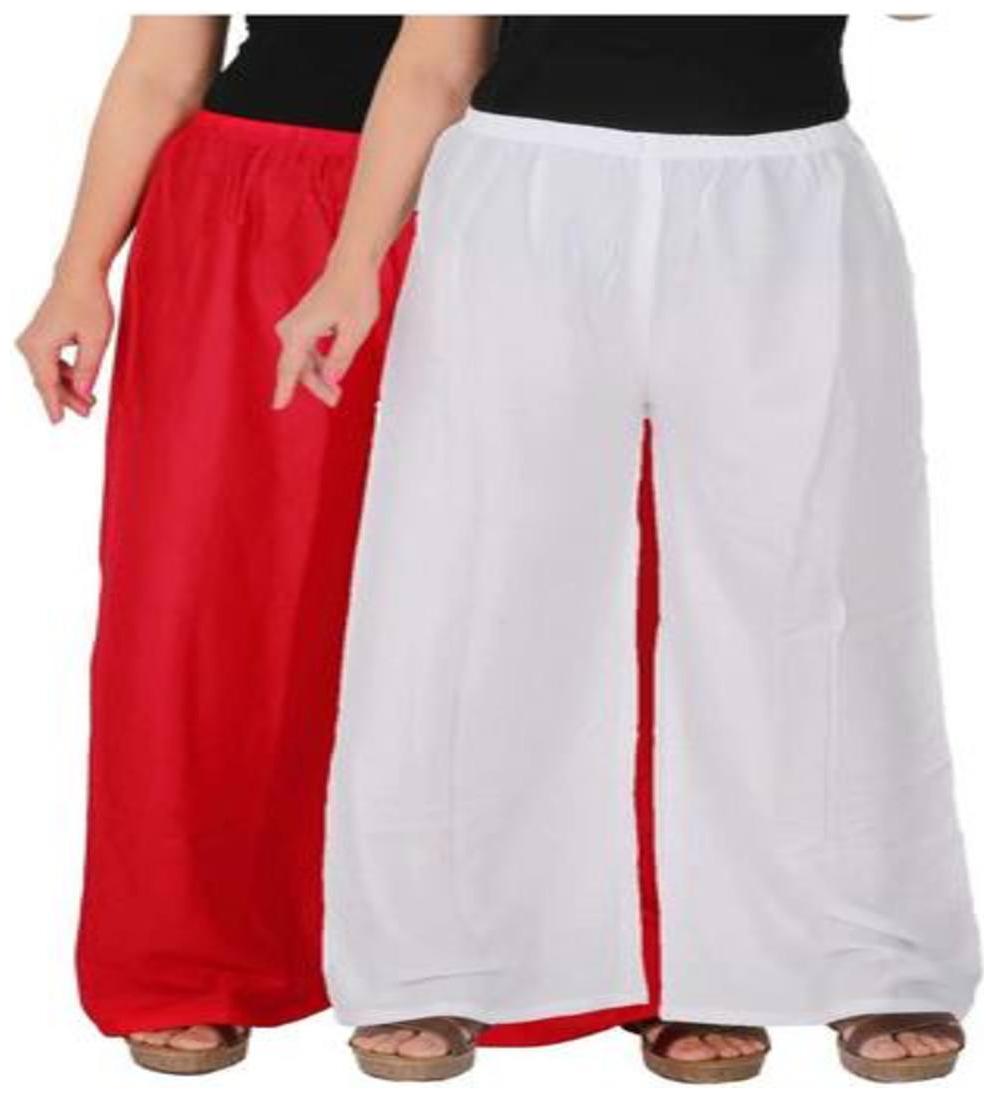

kyathat palazzo for woman(white red)