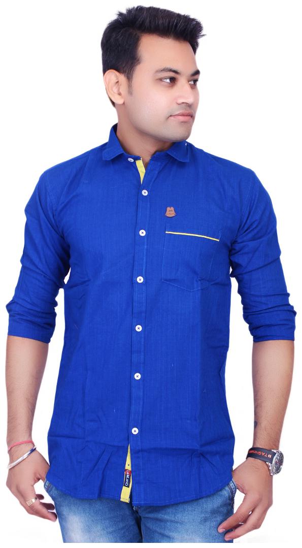 

La Milano Men Blue Abstract Slim Fit Casual Shirt