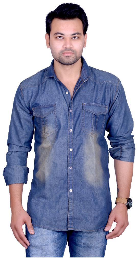 

La Milano Men Blue Solid Regular Fit Casual Shirt