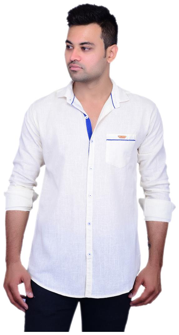 

La Milano Men White Abstract Slim Fit Casual Shirt