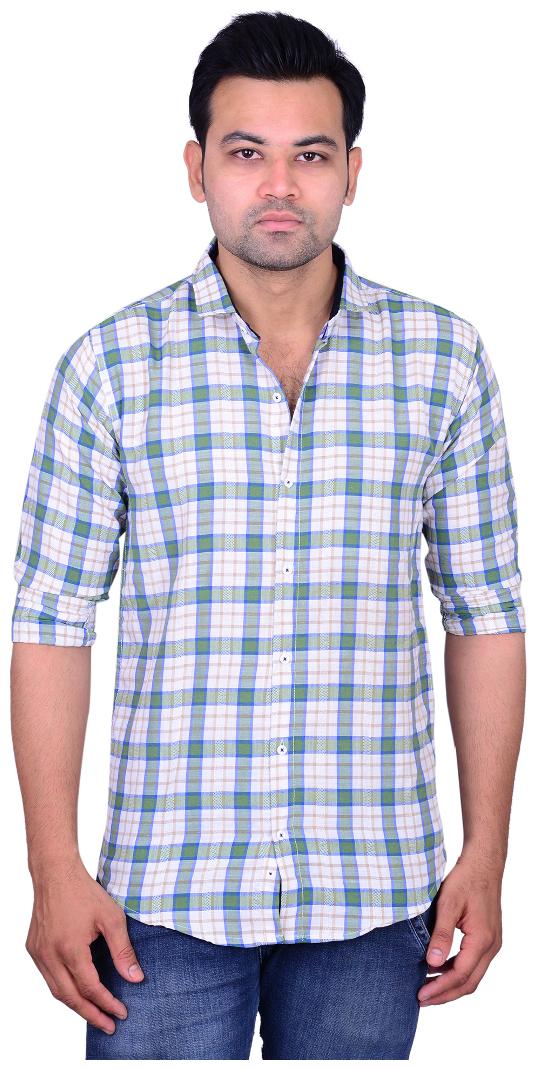 

La Milano Men Blue Checked Regular Fit Casual Shirt