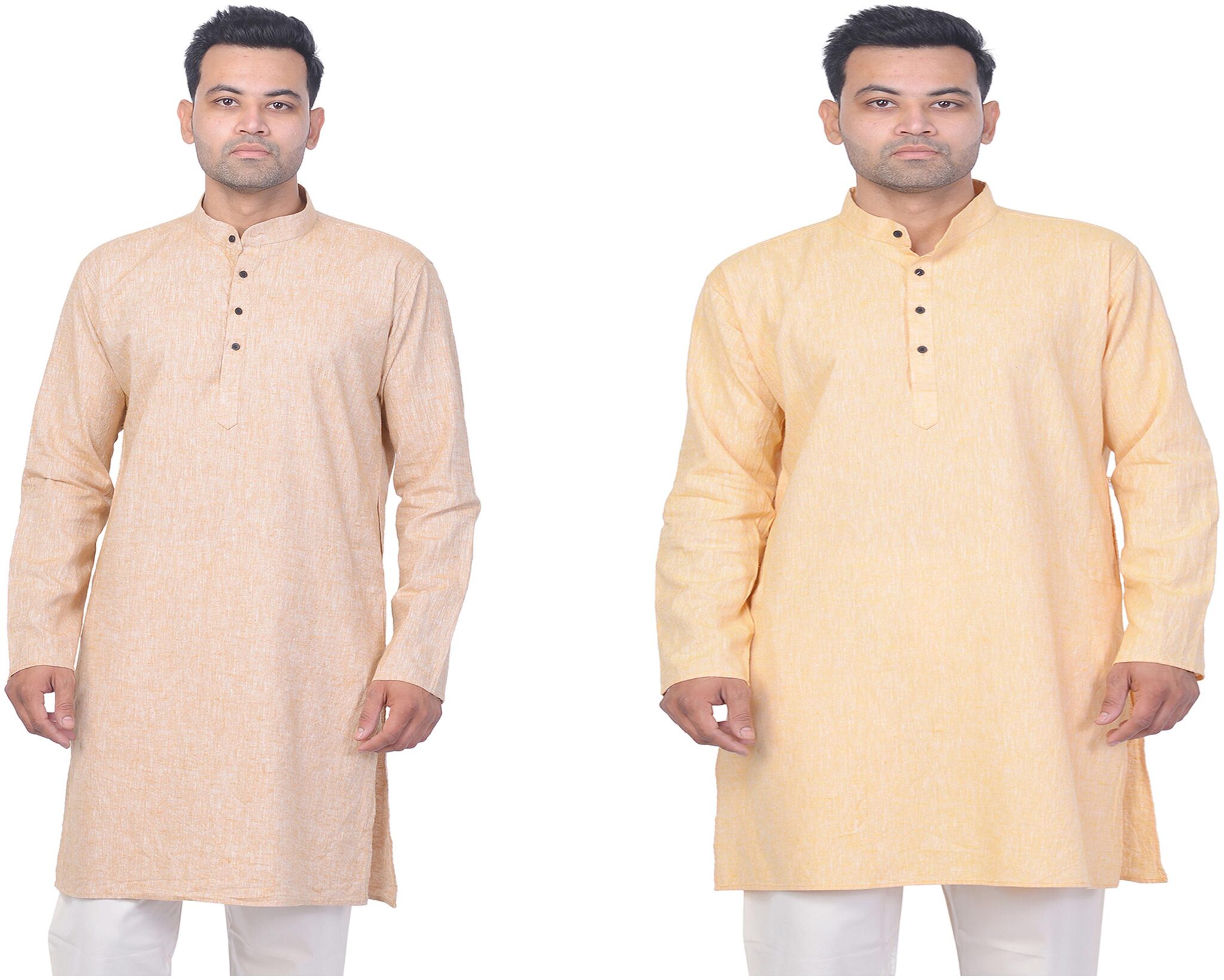 

La Milano Men Gold Beige Slim Fit Kurta