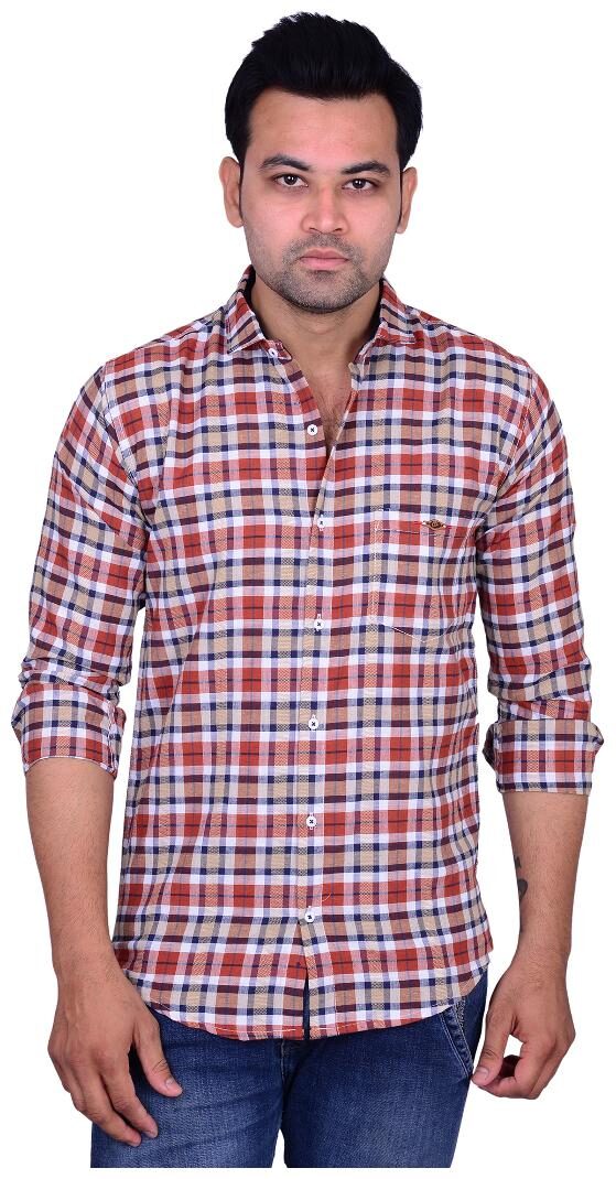 

La Milano Men Pink Checked Slim Fit Casual Shirt