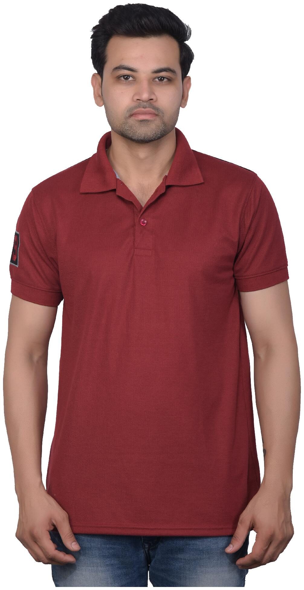 

La Milano Men Maroon Slim fit Cotton Polo collar T-Shirt - Pack Of 1