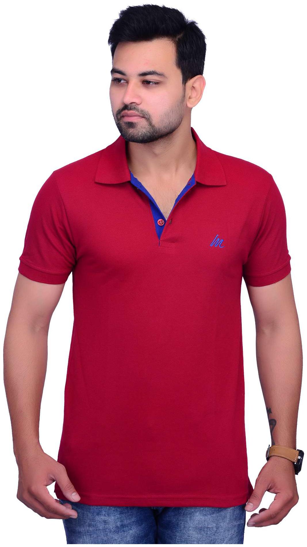 

La Milano Men Maroon Slim fit Cotton Polo collar T-Shirt - Pack Of 1