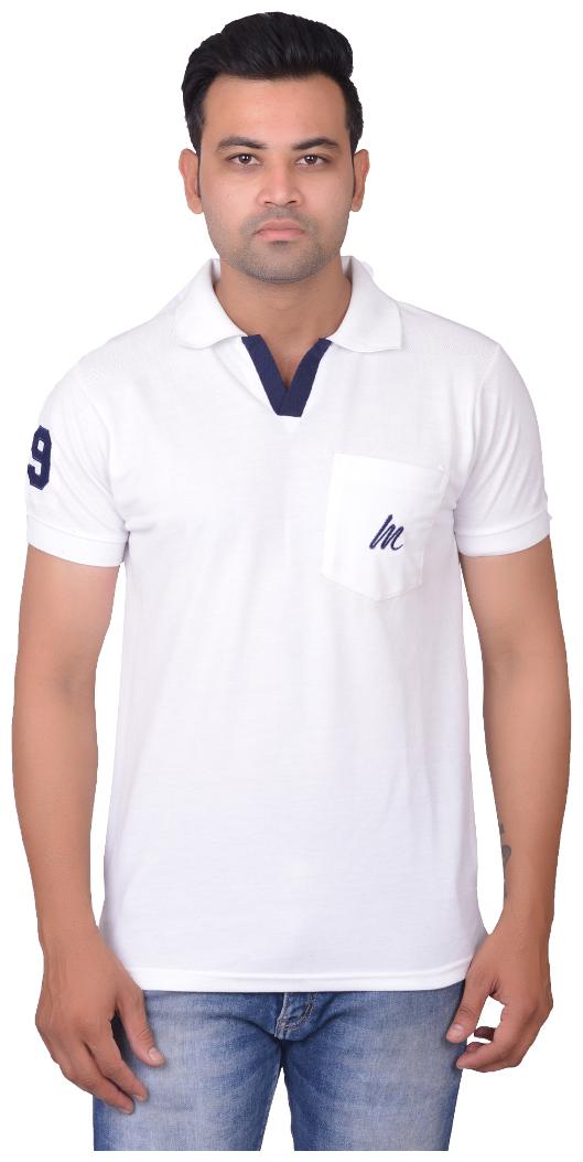 

La Milano Men White Slim fit Cotton Polo collar T-Shirt - Pack Of 1