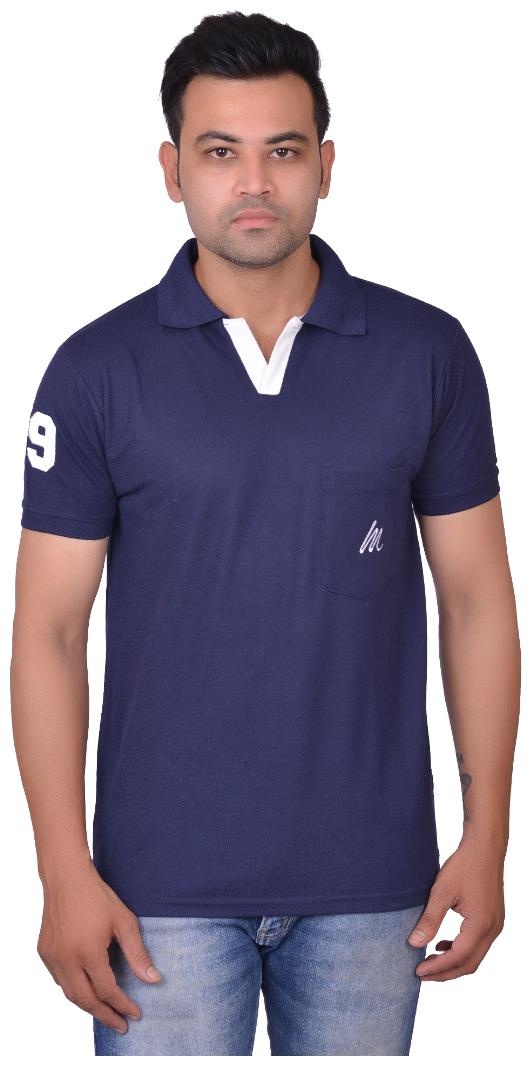 

La Milano Men Blue Slim fit Cotton Polo collar T-Shirt - Pack Of 1