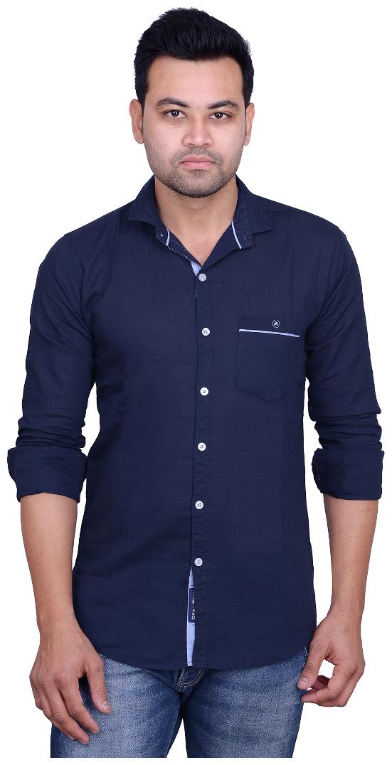 

La Milano Men Blue Abstract Slim Fit Casual Shirt