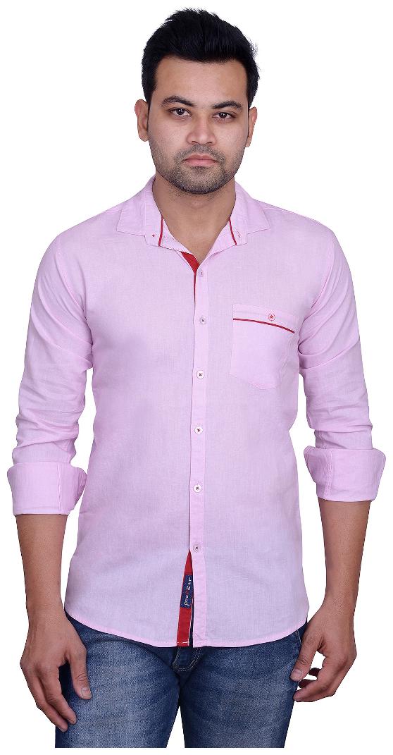 

La Milano Men Pink Abstract Slim Fit Casual Shirt