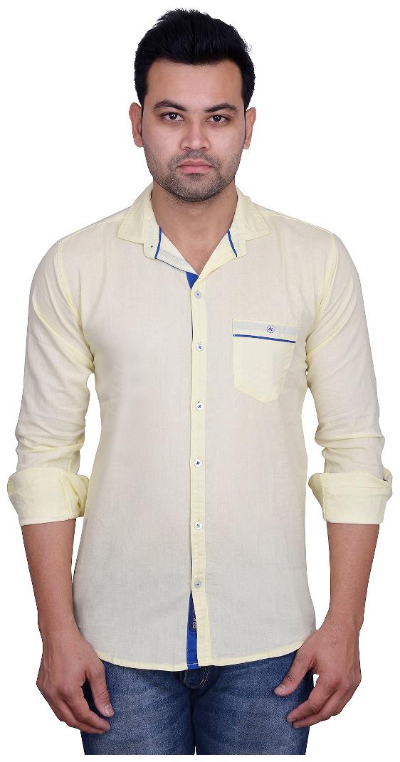 

La Milano Men Yellow Abstract Slim Fit Casual Shirt
