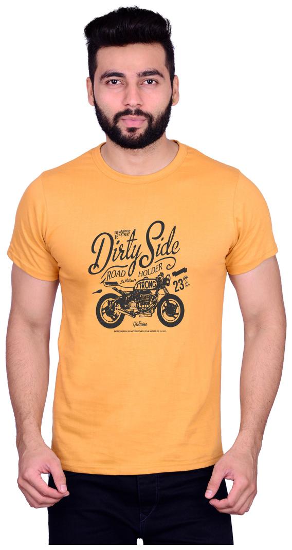 

La Milano Men Yellow Slim fit Cotton Round neck T-Shirt - Pack Of 1
