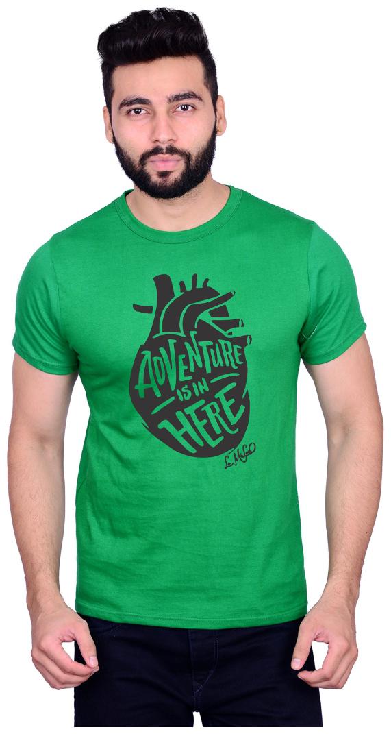 

La Milano Men Green Slim fit Cotton Round neck T-Shirt - Pack Of 1