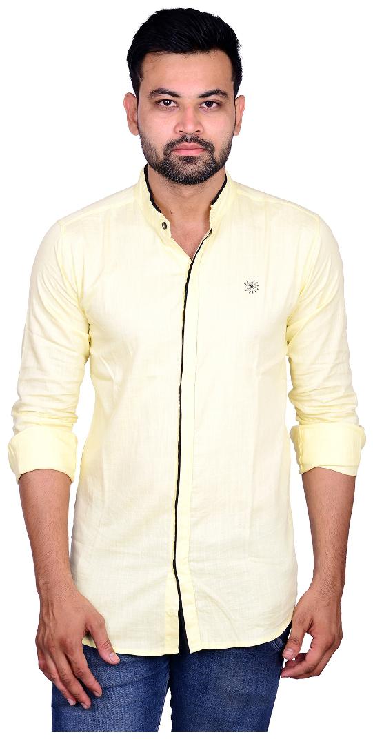 

La Milano Men Yellow Solid Regular Fit Casual Shirt