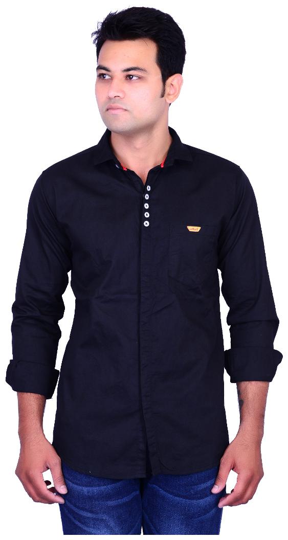 

La Milano Men Blue Solid Slim Fit Casual Shirt