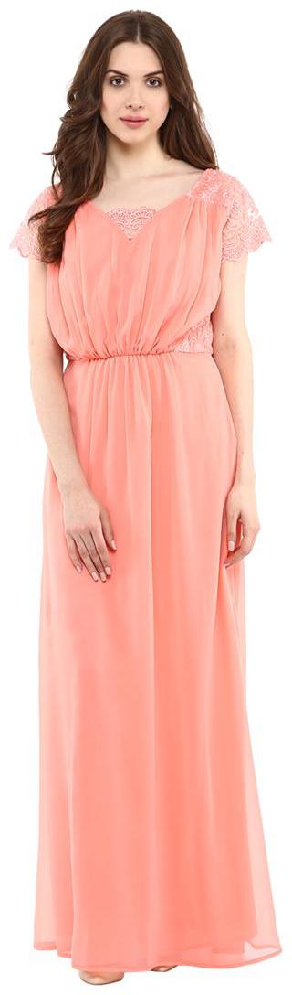 

La Zoire Pink Georgette Dress