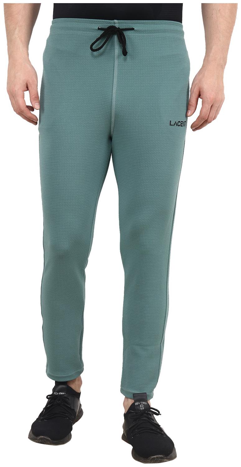 

LACE IT Men Green Solid Slim fit Track pants