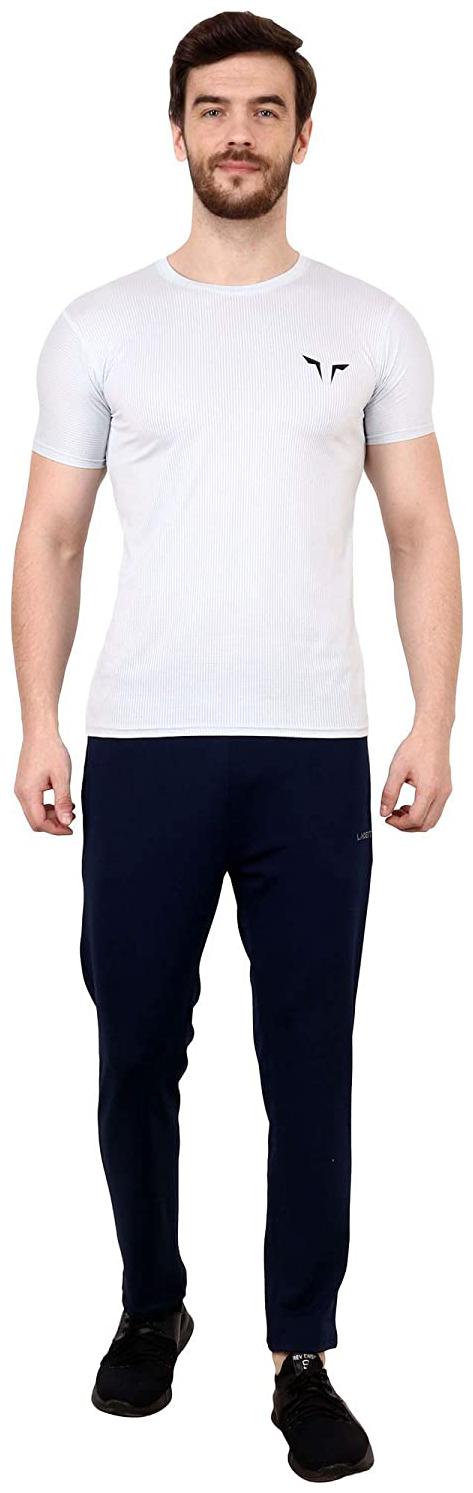 

LACE IT Men Navy blue Solid Slim fit Track pants