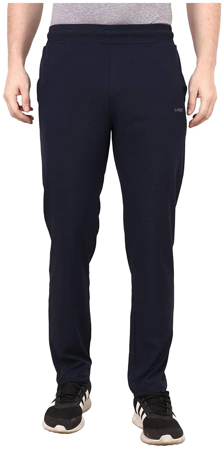 

LACE IT Men Navy blue Solid Regular fit Track pants