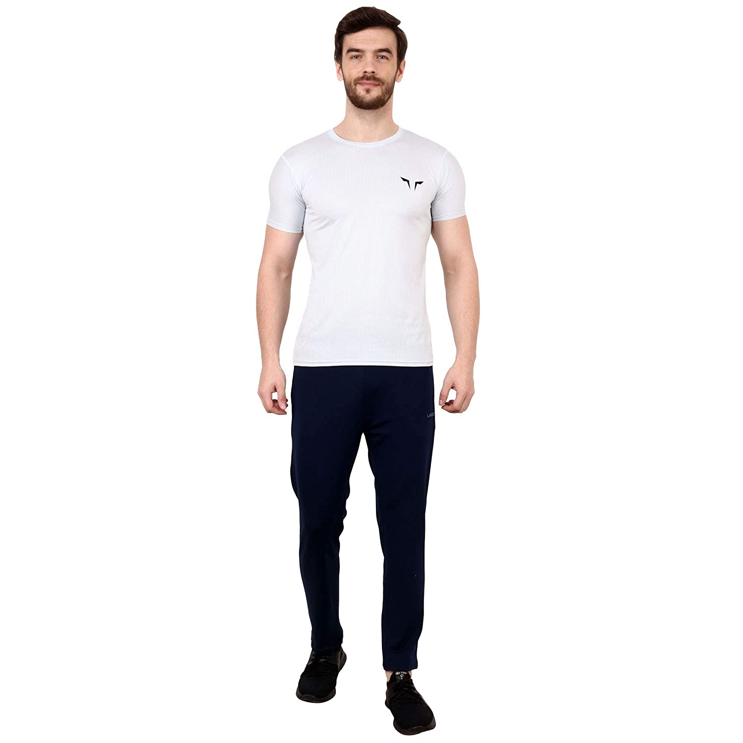 

LACE IT Men Navy blue Solid Slim fit Track pants