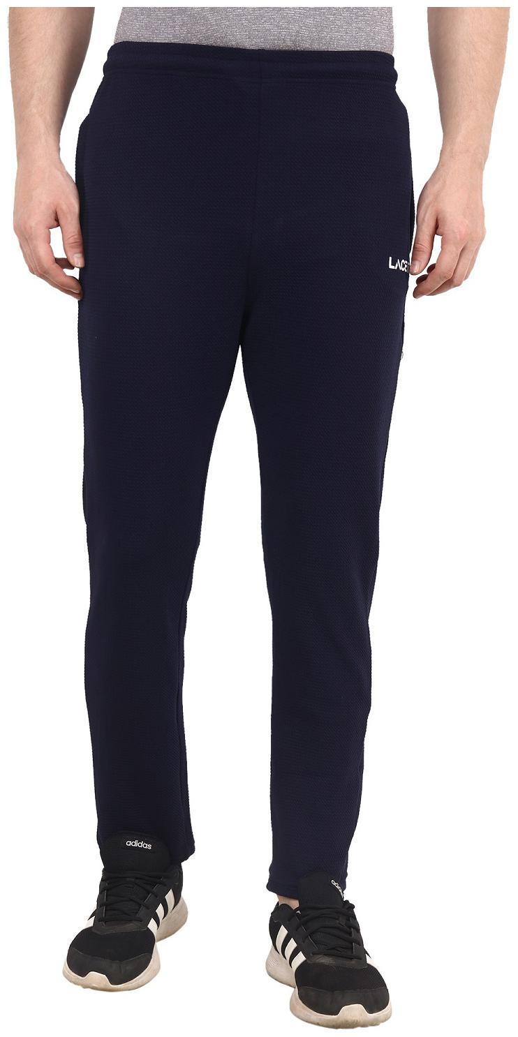 

LACE IT Men Navy blue Solid Regular fit Track pants