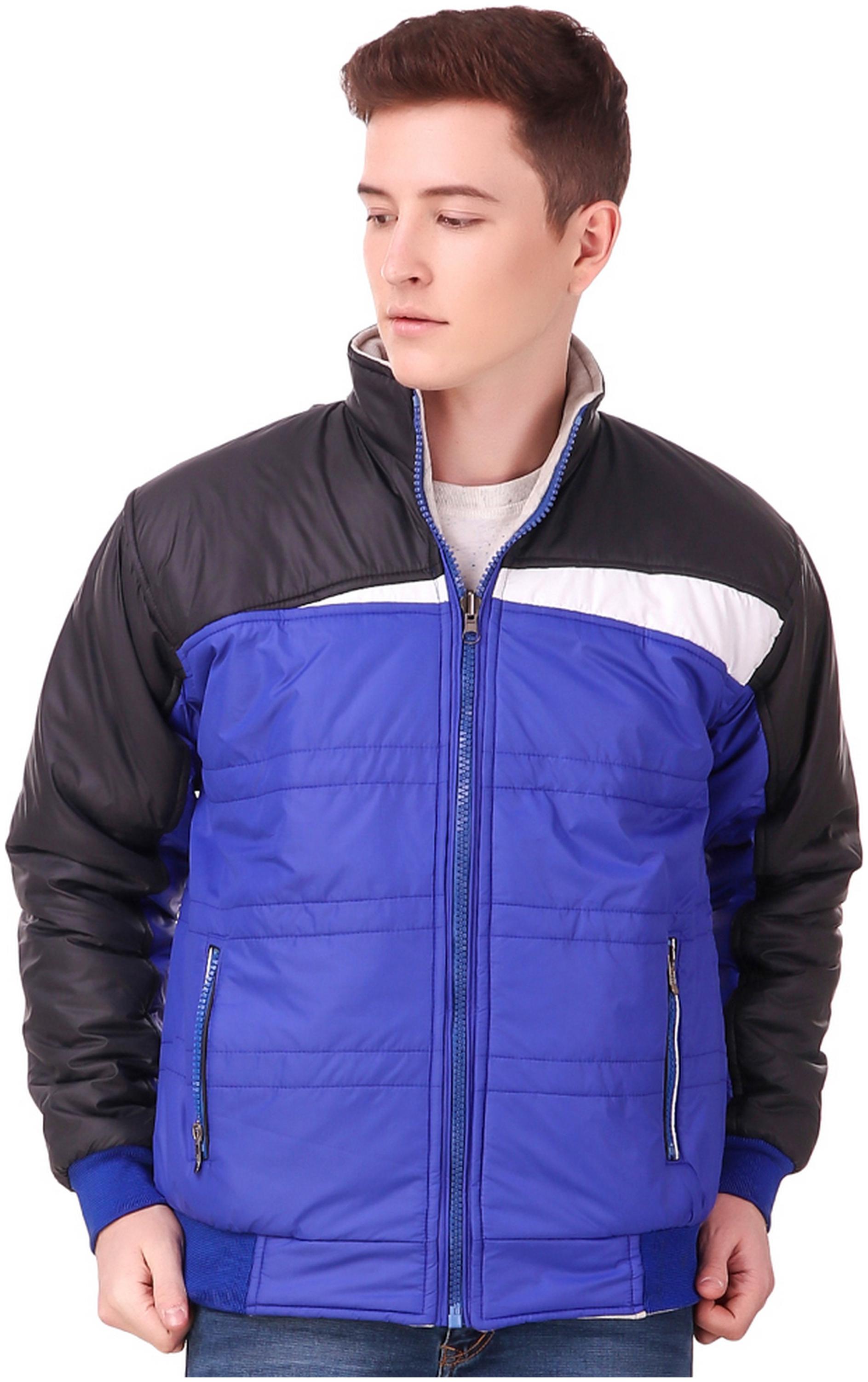 

Lafantar Men Reversible Polyester Jacket(Blue Black)